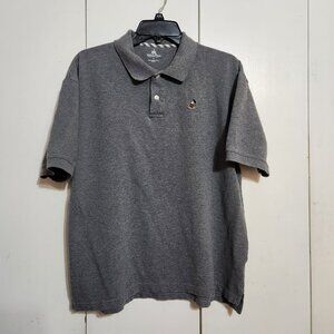 Disney Parks Mickey Mouse Gray Embroidered Polo Shirt Men's Size Large L